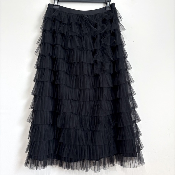 And Now This Black Tulle Ruffle tiered pull on midi skirt - Picture 6 of 16